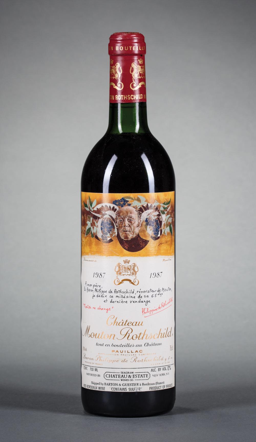 Appraisal: Mouton Rothschild Artist Label Series Ch teau Mouton Rothschild Pauillac