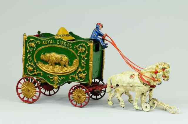 Appraisal: HUBLEY ROYAL CIRCUS FARMER VAN Hubley c cast iron pressed