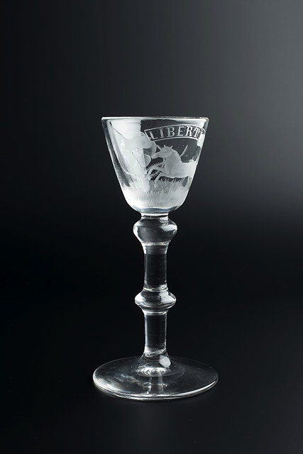 Appraisal: AN TH CENTURY STYLE 'LIBERTY' WINE GLASS the rounded funnel