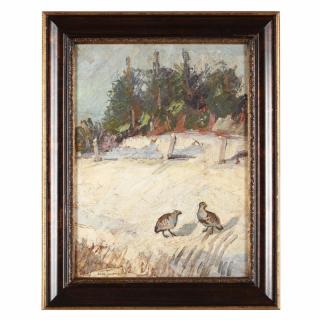 Appraisal: Leon Gaspard oil on board signed at lower left presented