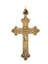 Appraisal: PENDANT - K yellow gold Victorian bead set crucifix with