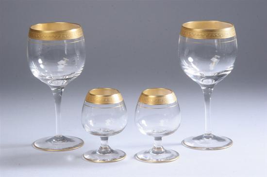 Appraisal: GILT-RIMMED GLASSES Including twelve water and port - in tall