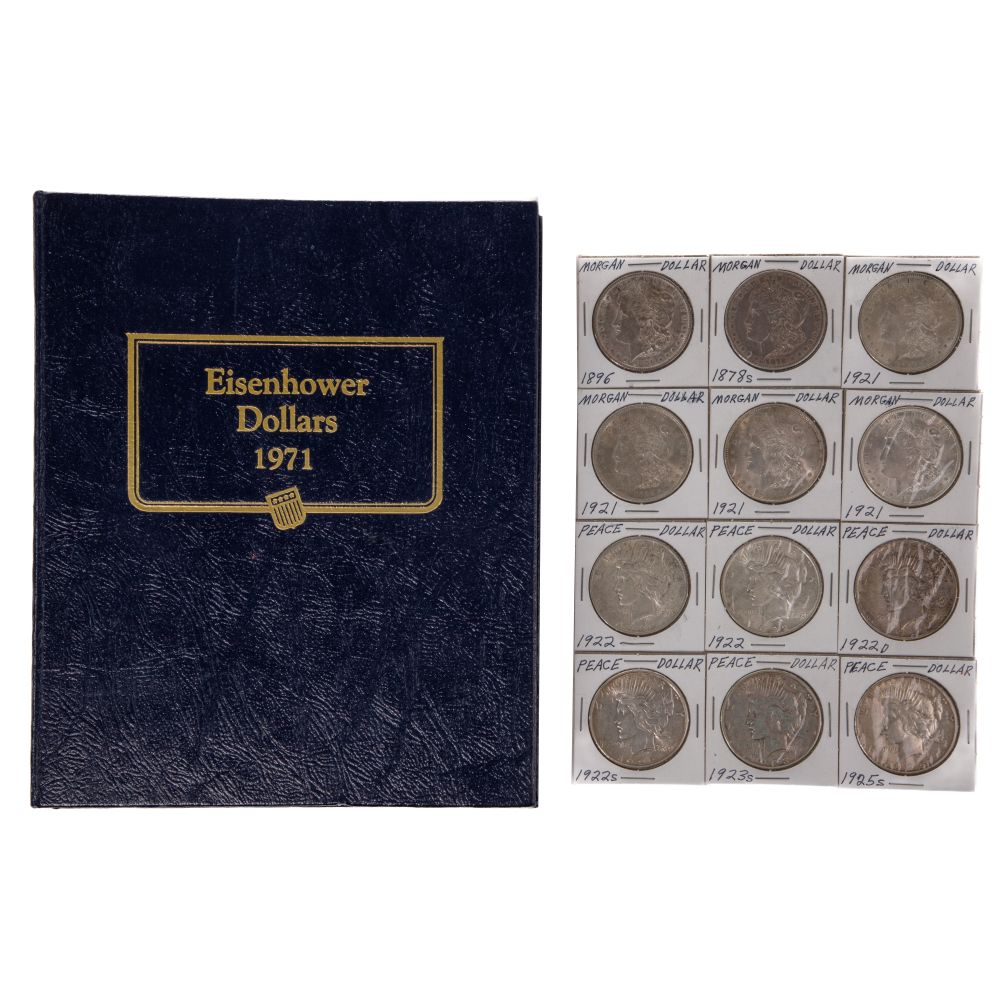 Appraisal: MORGAN PEACE EISENHOWER ASSORTMENT coins Morgan -S and Peace -D