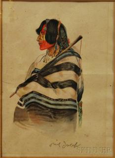 Appraisal: Ned Jacob Colorado Tennessee b Portrait of a Native American