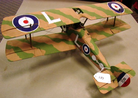 Appraisal: Large scale model of a WWI RFC Bi-Plane fighter S