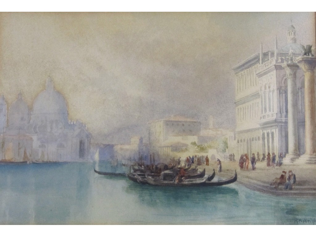 Appraisal: RICHARD HENRY WRIGHT - Pair of watercolour Venetian scenes both