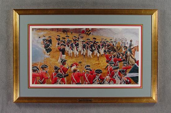 Appraisal: Revolutionary War Print Signed by Dale Gallon Limited edition print