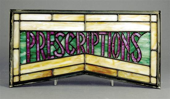 Appraisal: Vintage drugstore window advertisement rectangular form with green beige and