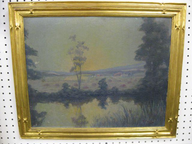 Appraisal: William Kinnicutt Oil on Canvas Ohio impressionistic landscape Cleveland Art