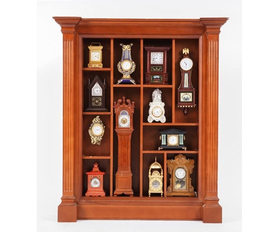 Appraisal: Collection of Franklin Mint working miniature clocks with original hanging