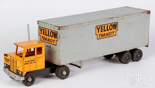 Appraisal: KELLAM CO PAINTED PRESSED STEEL YELLOW TRANSPORTKellam Co painted pressed