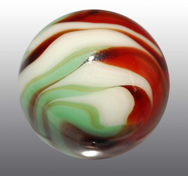 Appraisal: Christensen Agate Flame Marble Description Original surface White base with