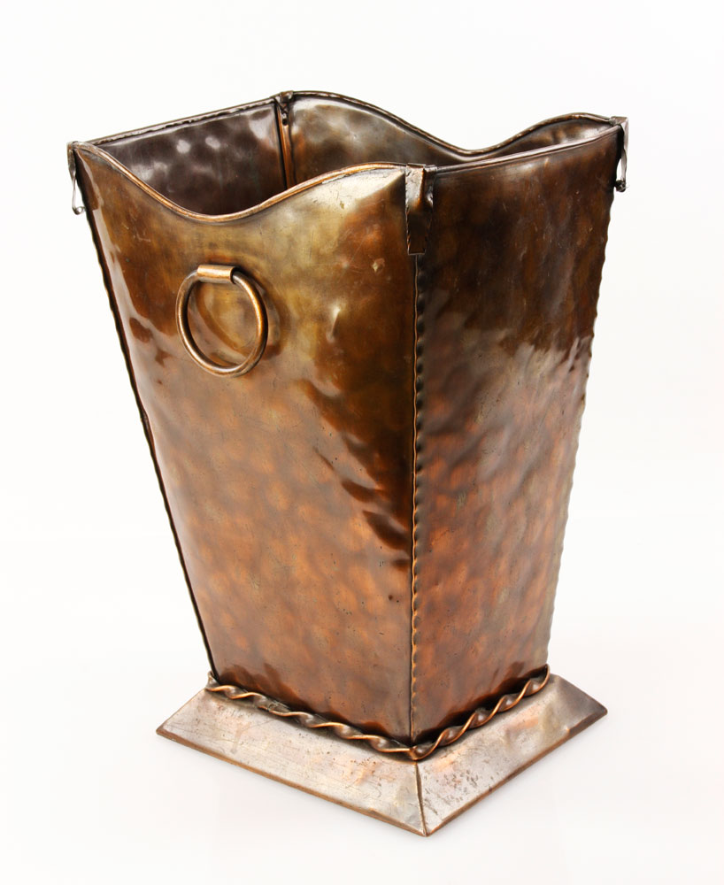 Appraisal: - Craftsman Studios Wastepaper Basket Craftsman Studios wastepaper basket hammered