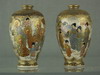 Appraisal: MINIATURE VASES - PAIR OF TH C MINIATURE SATSUMA VASES