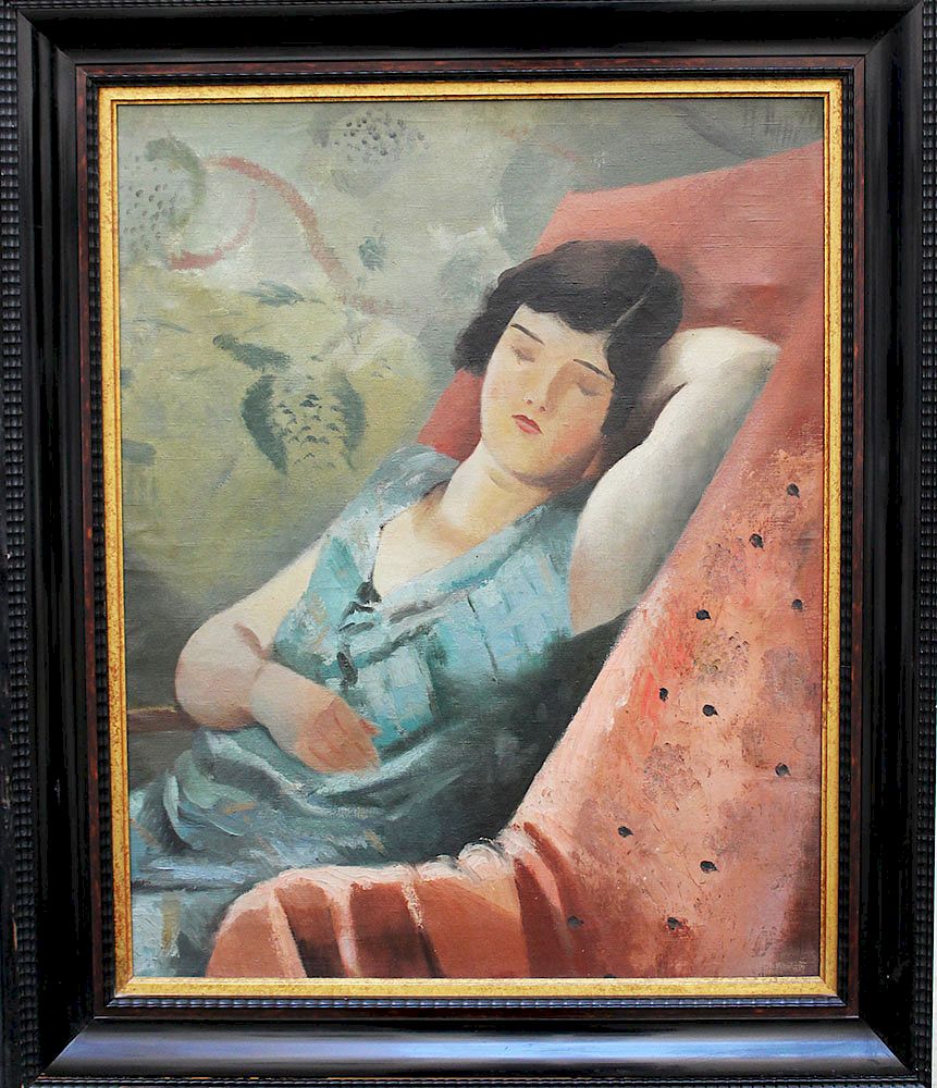 Appraisal: Unknown Artist th Century Unknown Artist th Century sleeping girl