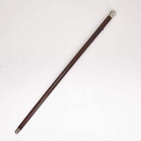 Appraisal: German Silver Mounted Mahogany Sword Gadget Cane Coulaux et Cie