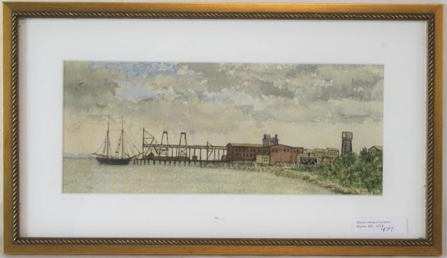 Appraisal: FRANK CLINTON TOBEY - NEW BEDFORD FRAMED WATERCOLOR DEPICTING THE