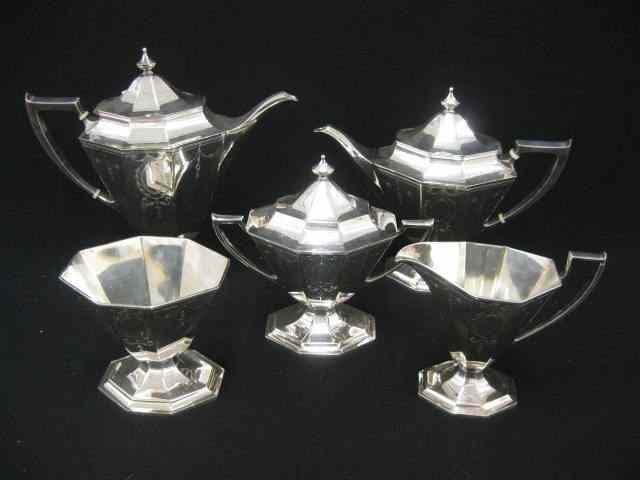 Appraisal: pc Pairpoint Silverplate Tea Coffee Service deco style a fine