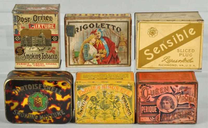 Appraisal: Lot of Tobacco Tins Description Includes Rigoletto Sensible and others