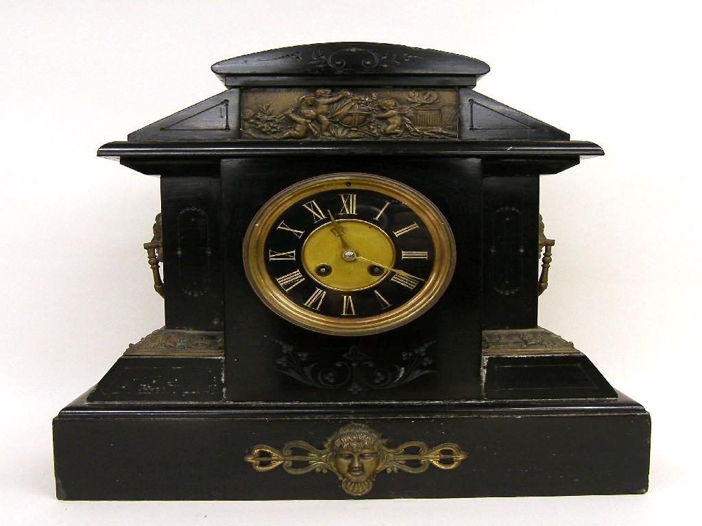 Appraisal: English stained mahogany double fusee bracket clock striking on a