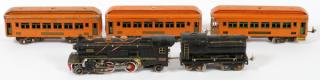 Appraisal: LIONEL O GAUGE PRE LIONEL O GAUGE PRE-WAR PASSENGER TRAIN