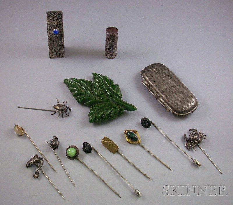 Appraisal: Small Group of Jewelry including a variety of stickpins three