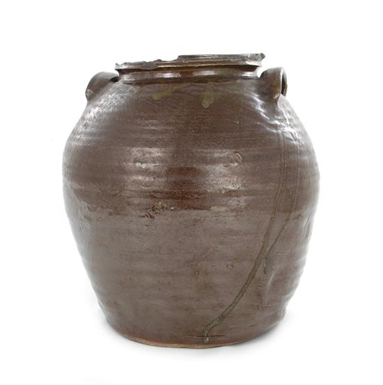 Appraisal: Edgefield stoneware storage jar attributed to Dave circa - probably