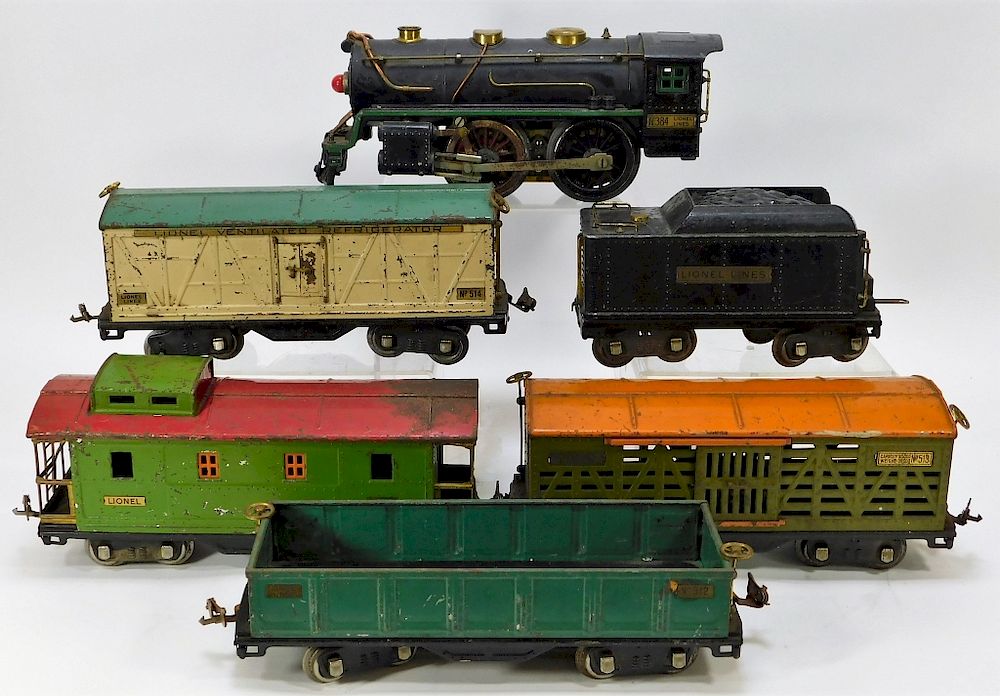 Appraisal: Lionel Standard Gauge Train Cars and Locomotive United States th