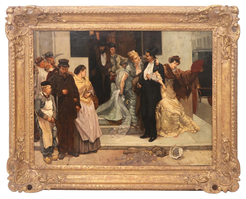 Appraisal: ATTRIBUTED TO CHARLES HERMANS OIL PAINTINGAttributed to Charles Hermans Belgium