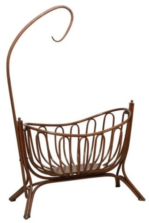 Appraisal: Bentwood child's cradle in the manner of Thonet early th