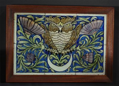 Appraisal: A William De Morgan six tile panel painted with an