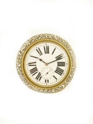 Appraisal: A easel back desk clock with an enamel dial and