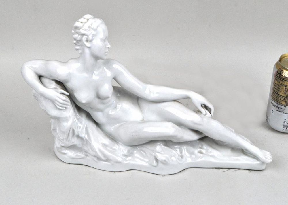 Appraisal: Rosenthal Porcelain Figure Reclining Nude Maiden the reverse is impressed