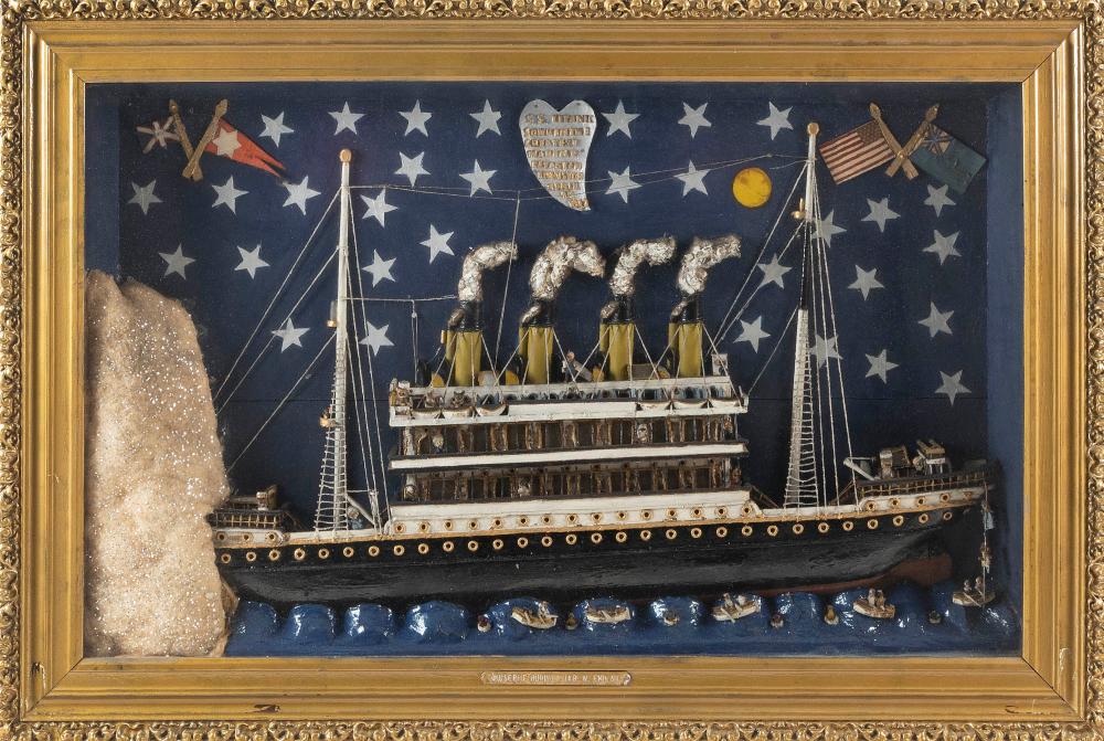 Appraisal: WONDERFUL FOLK ART DIORAMA OF THE TITANIC MID- TH CENTURY