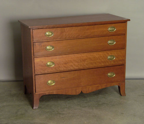 Appraisal: Federal cherry chest of drawers ca h w