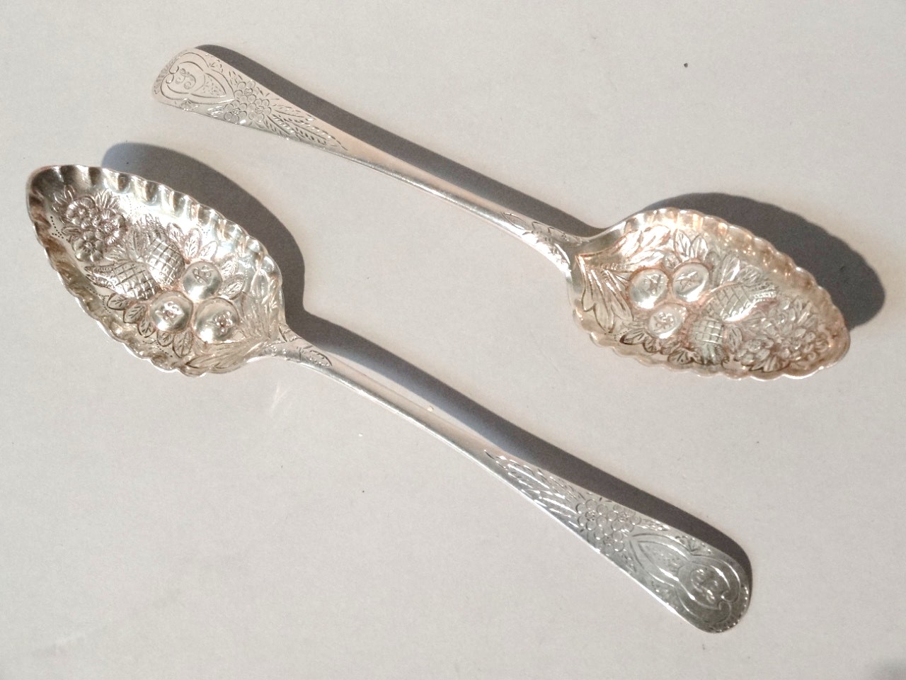 Appraisal: A pair of George III silver tablespoons by William Eley