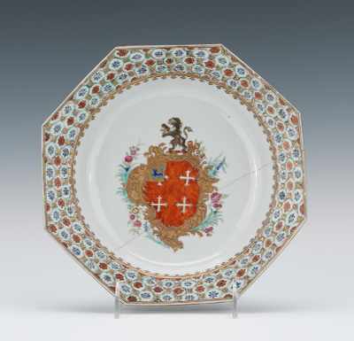 Appraisal: A Chinese Export Soup Plate Bearing the Arms of Chase