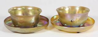 Appraisal: lot of Tiffany Studios New York gold favrile finger bowls