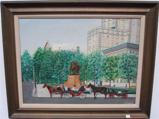 Appraisal: FRACAROSSI JOSEPH AMERICAN - The Plaza-Central Park Signed lower right