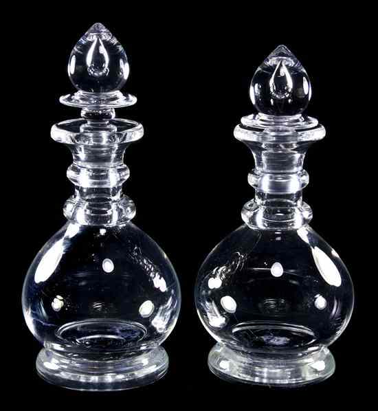 Appraisal: A Pair of Steuben Decanters each with a stopper and