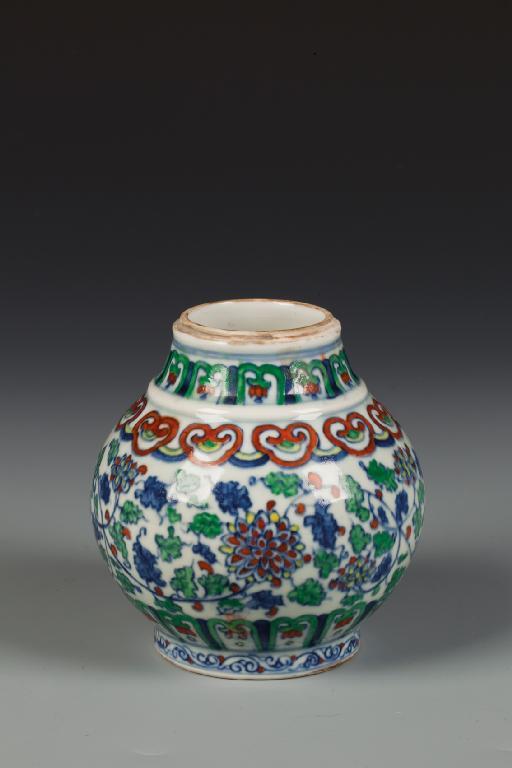 Appraisal: A CHINESE DOUCAI VASE with a globular body decorated with