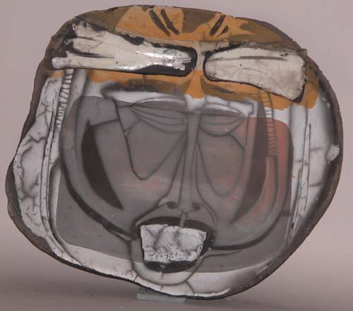 Appraisal: Man with Tribal Markings glazed ceramic on Ceramic Caplan Jerry