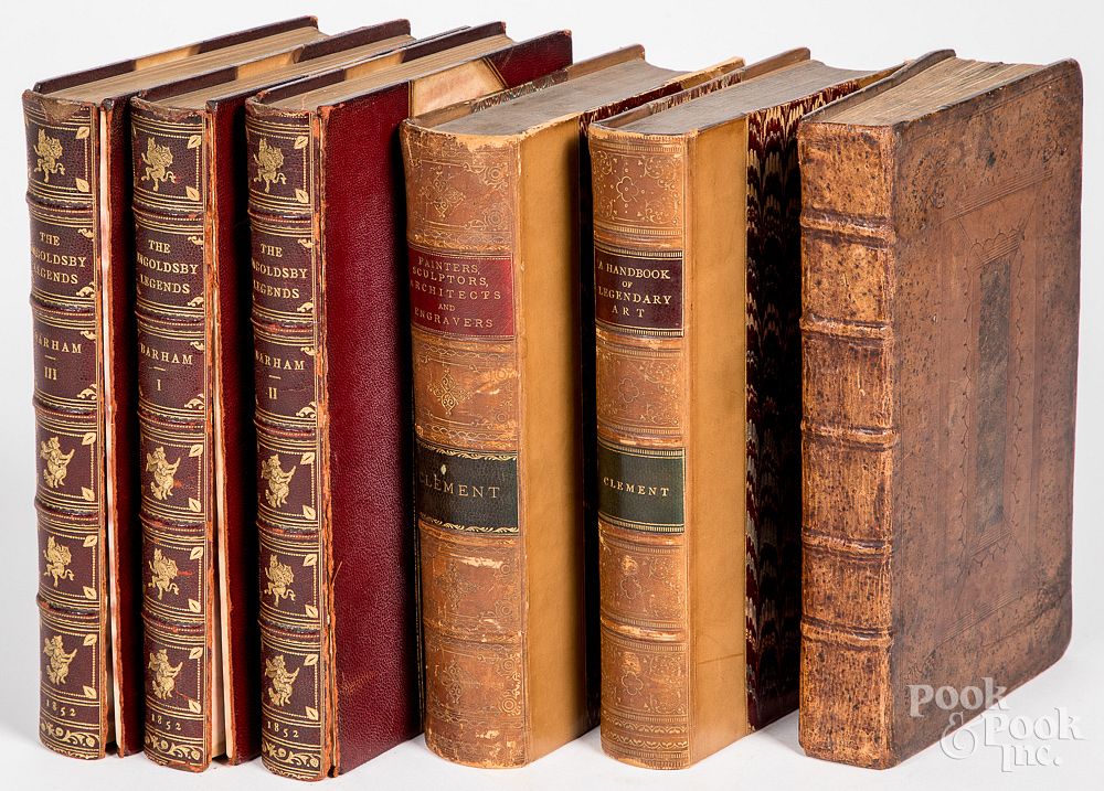 Appraisal: Group of leather bound books Group of leather bound books