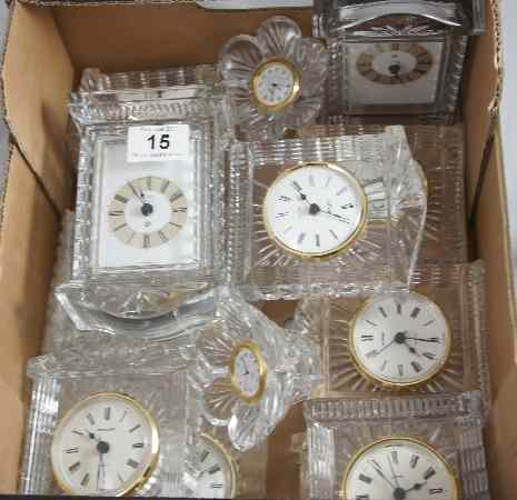 Appraisal: Aynsley and Royal Albert Glass Clocks