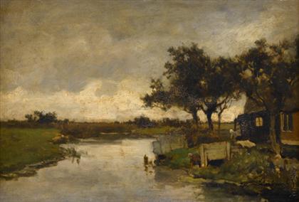 Appraisal: JAN HENDRIK WEISSENBRUCH dutch - WASH DAY Signed 'JH Weissenbruch'