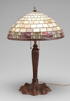 Appraisal: Tiffany style lamp shade stained glass shade marked Tiffany Studios