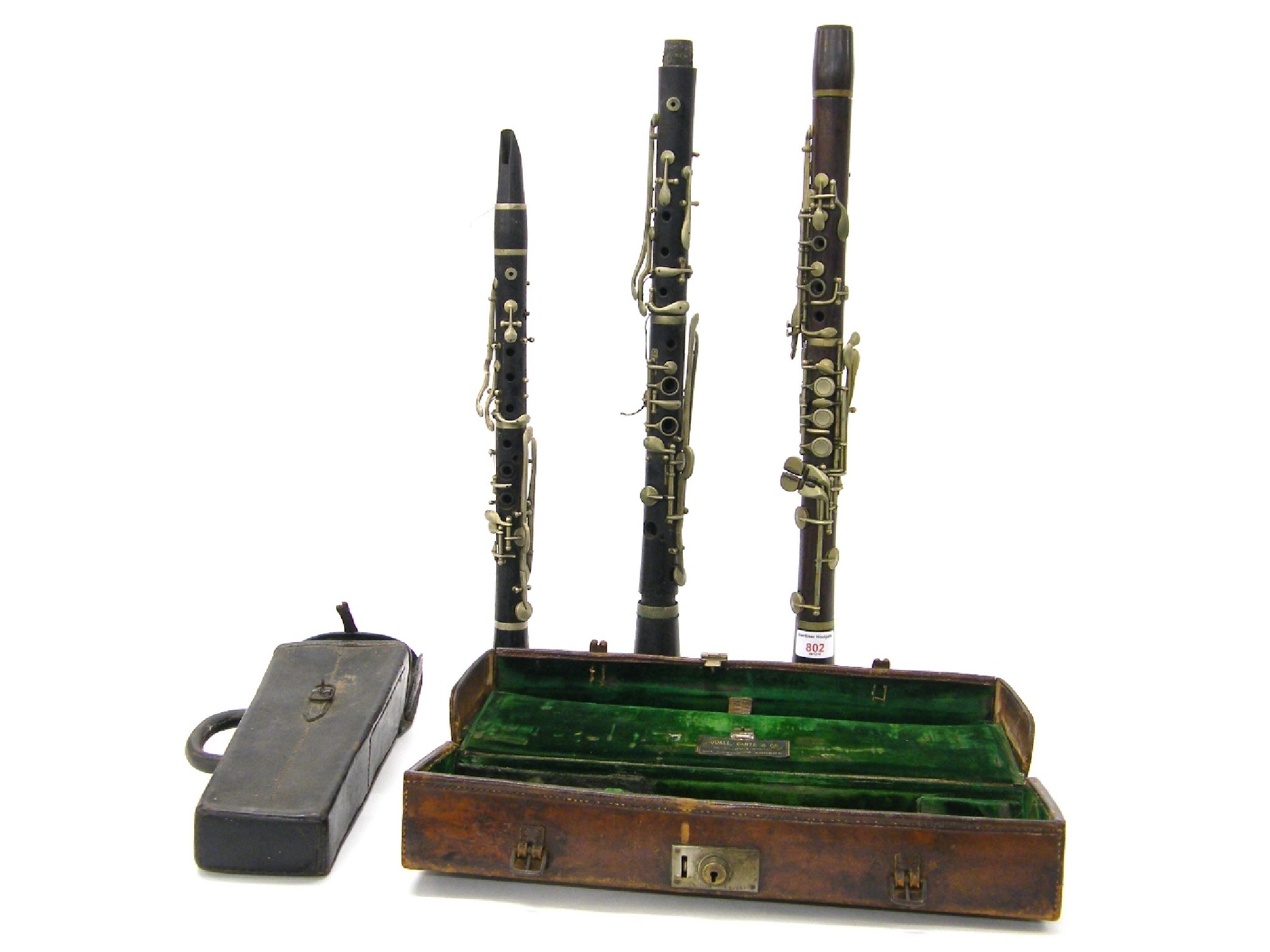 Appraisal: Rosewood and nickel mounted clarinet by and stamped Rudall Carte