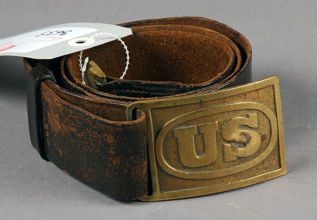 Appraisal: M US belt with brass buckle