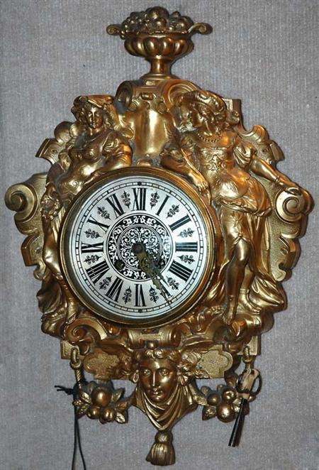 Appraisal: Gilt-Metal Cartel Clock Estimate -