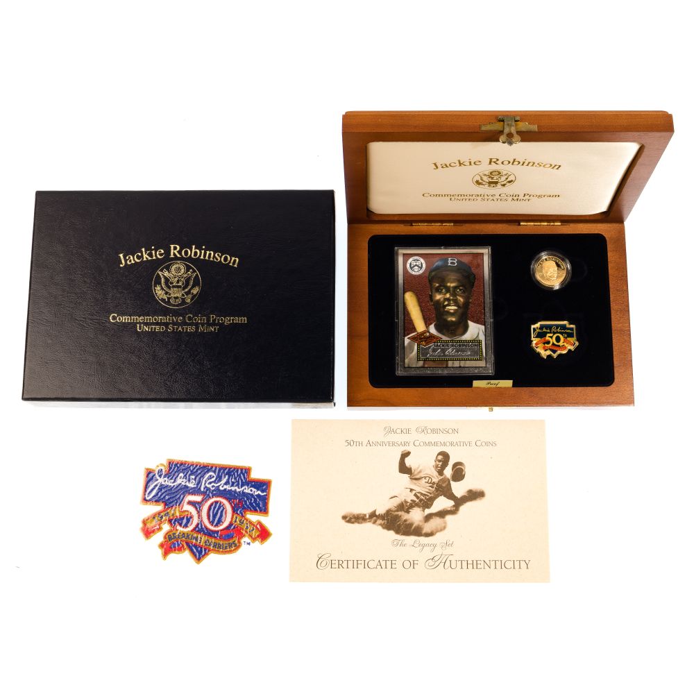 Appraisal: -W JACKIE ROBINSON GOLD COMMEMORATIVE SET Gold coin with framed